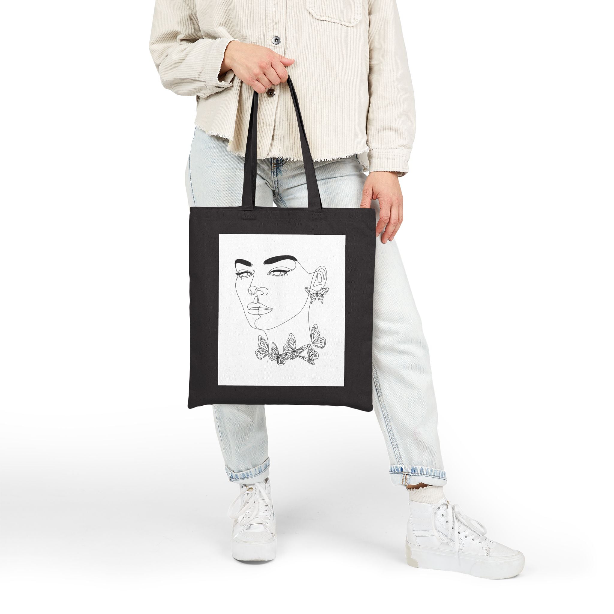 Flower Stories Cotton Canvas Tote Bag