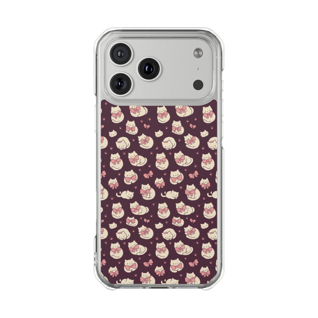Phone case with cat pattern on a white background