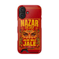 Nazar Phone Case with Card Holder — Bold Retro Indian Eye Protection Design