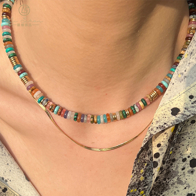Natural Stone Special-interest Design Light Clavicle Chain