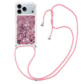 For iPhone 17 Pro TPU Case Quicksand Phone Cover with Lanyard