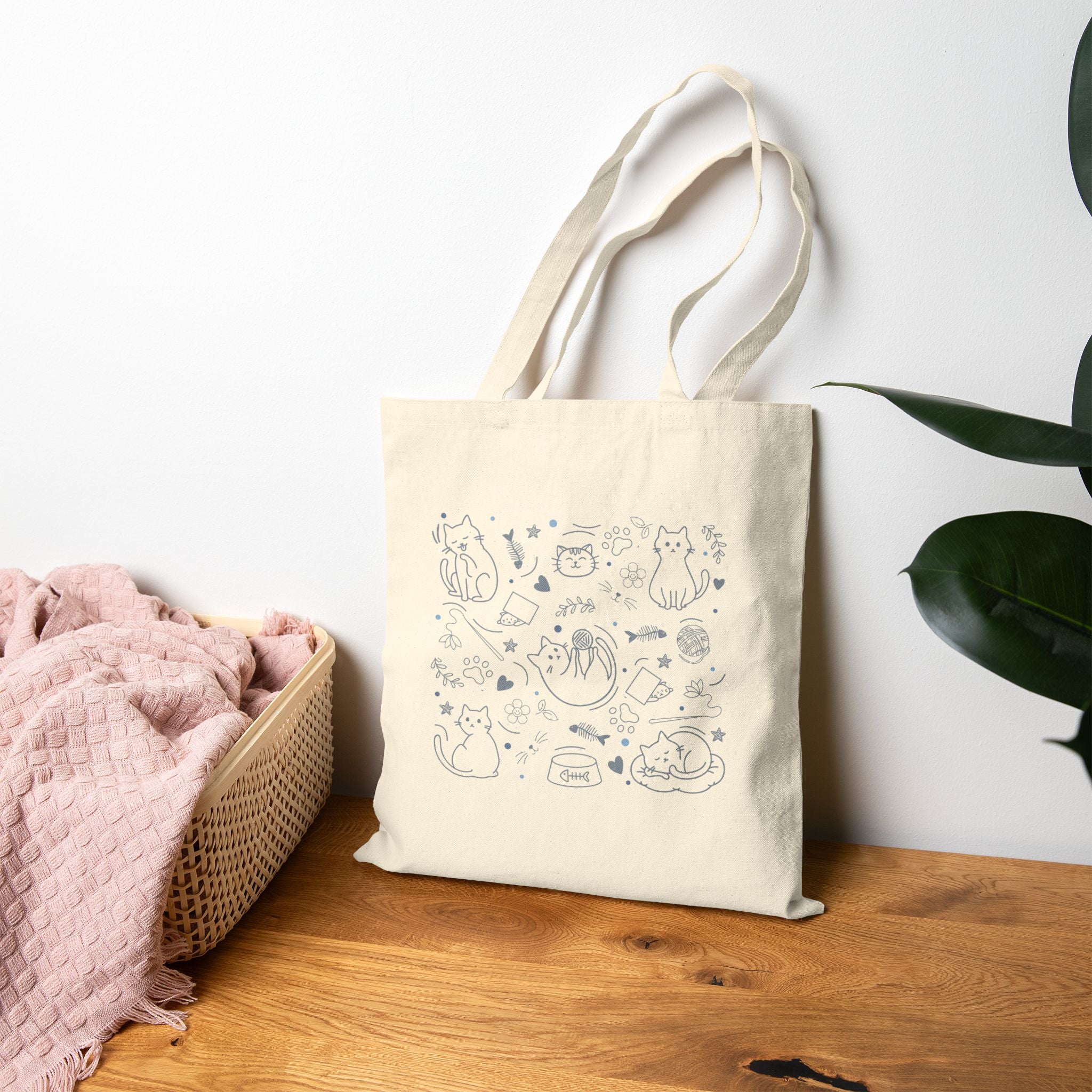 Paw-some Cotton Canvas Tote Bag