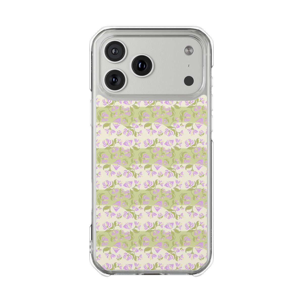 Phone case with a floral pattern on a white background