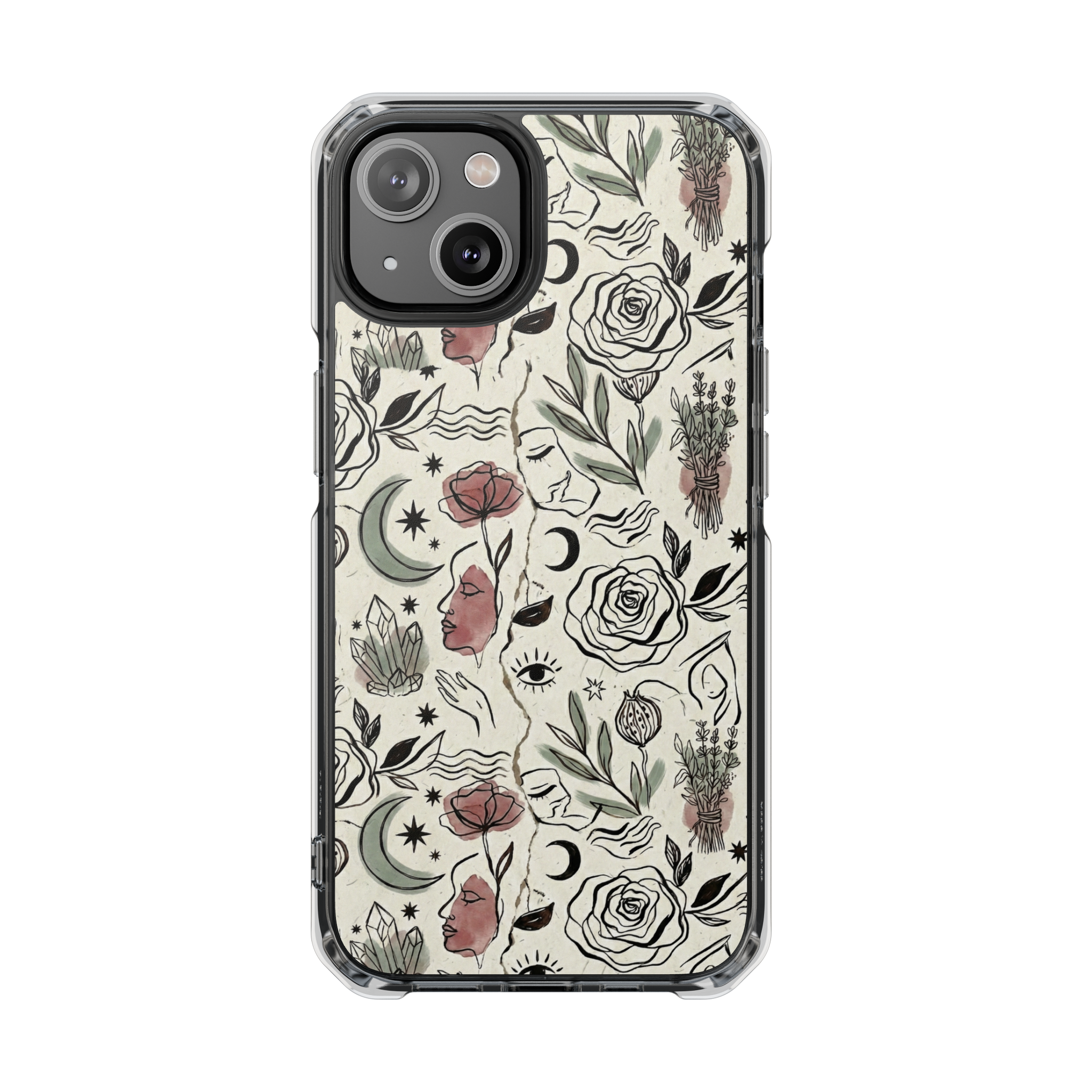 Moon and Flower Impact Case