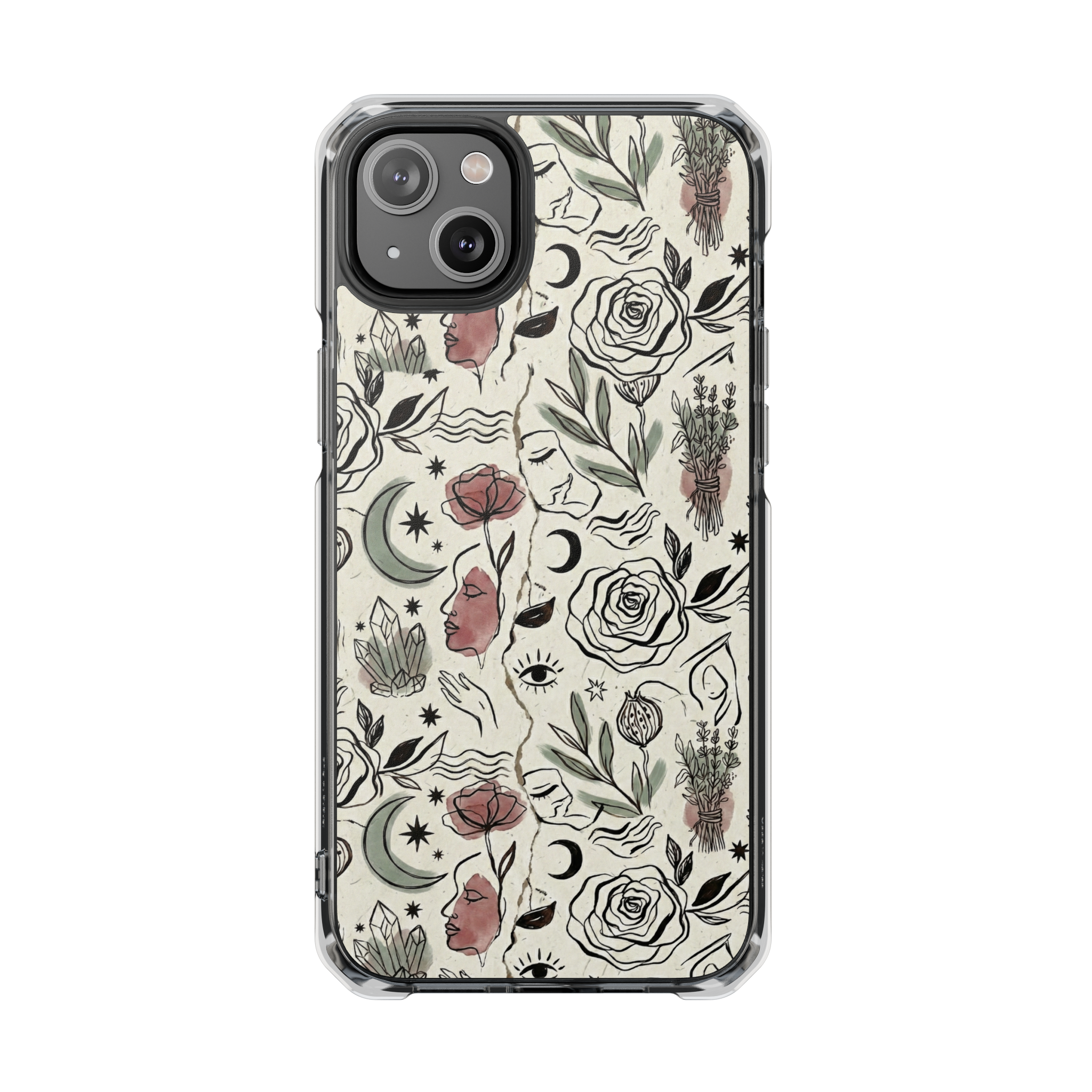 Moon and Flower Impact Case