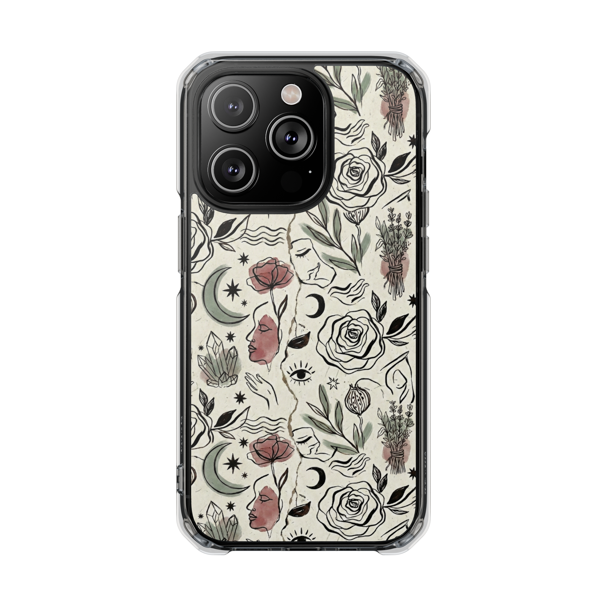 Moon and Flower Impact Case