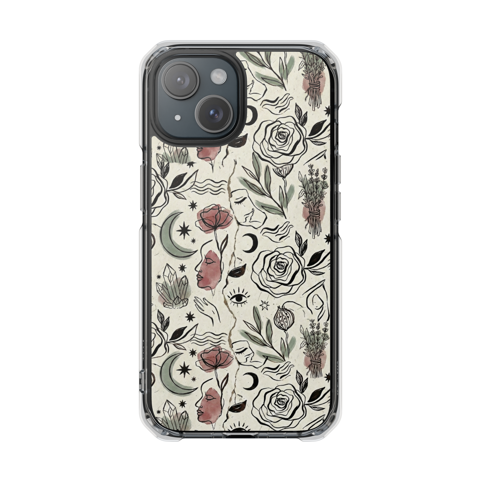 Moon and Flower Impact Case