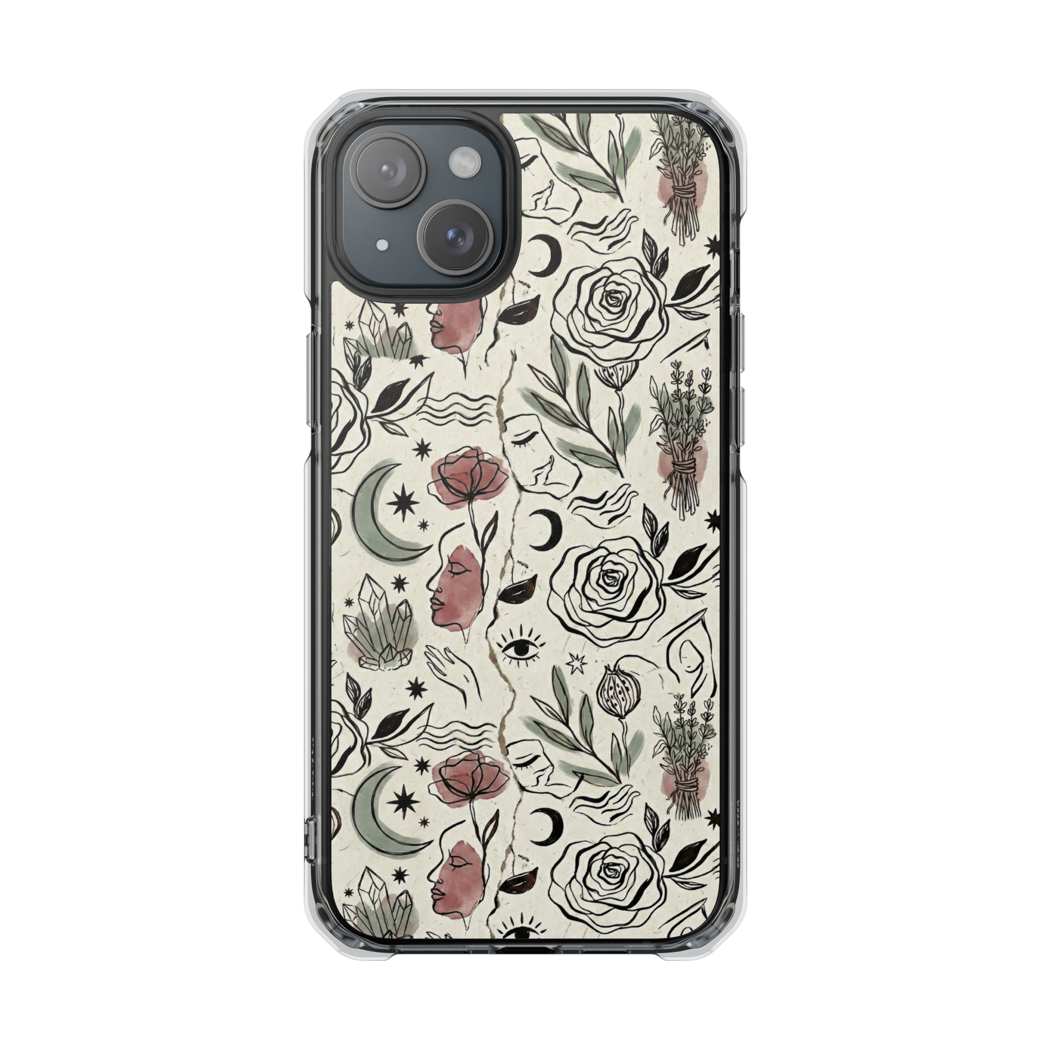 Moon and Flower Impact Case