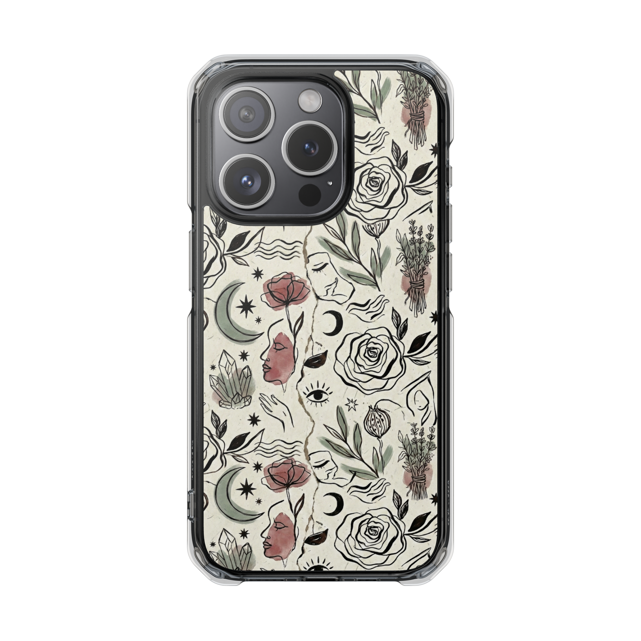 Moon and Flower Impact Case