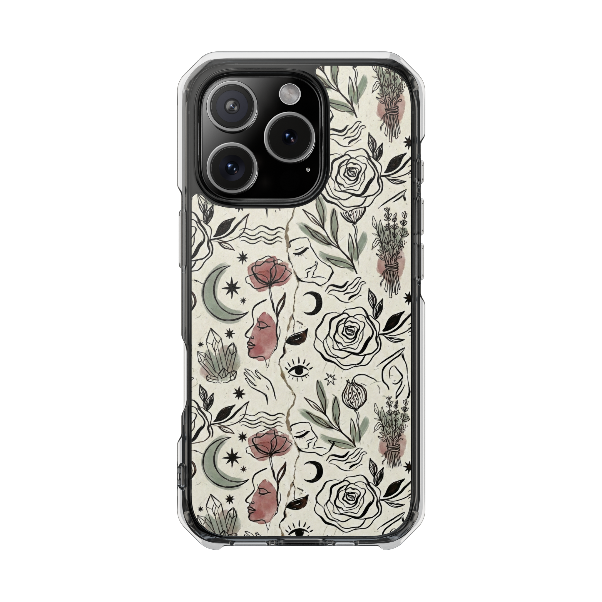 Moon and Flower Impact Case