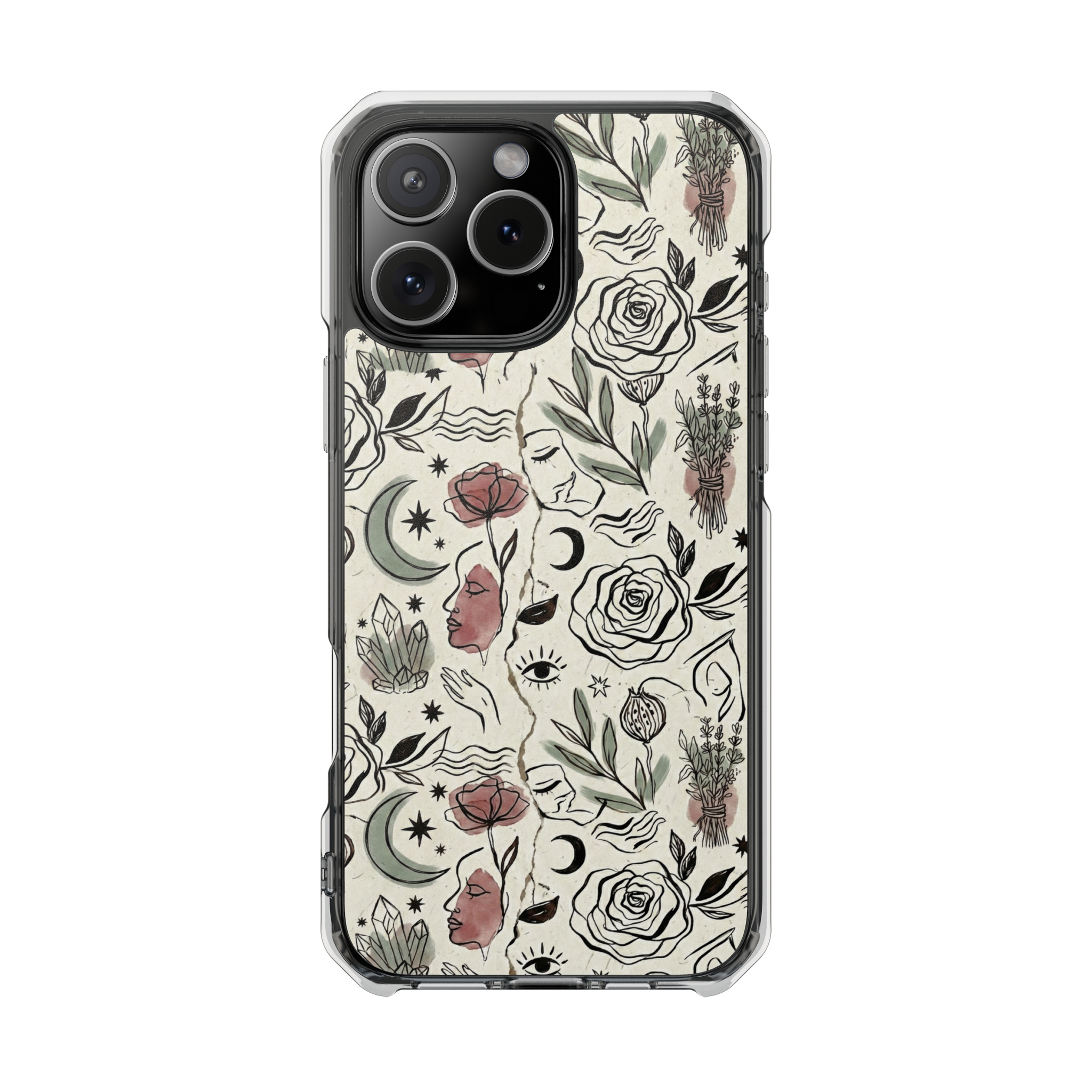 Moon and Flower Impact Case