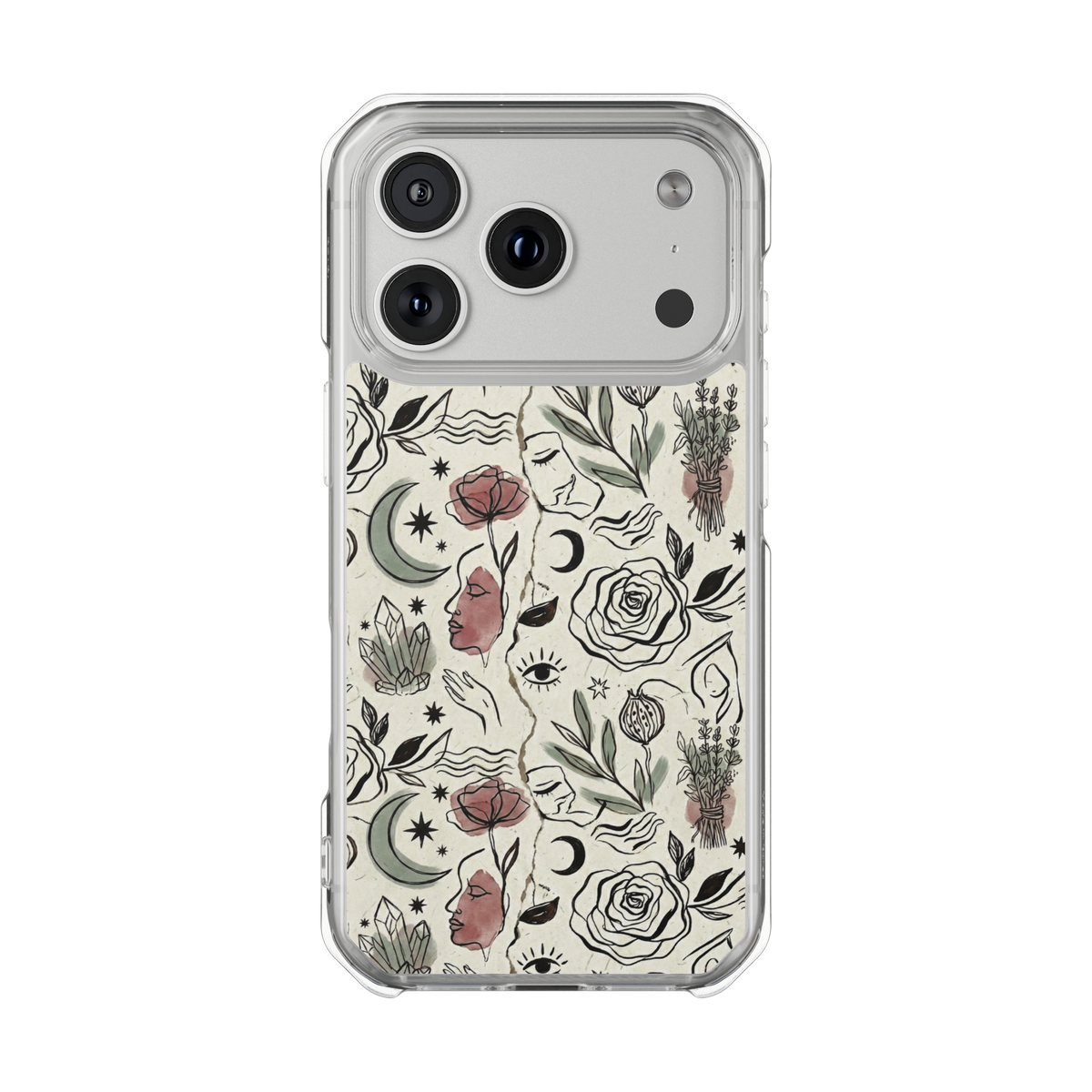 Moon and Flower Impact Case