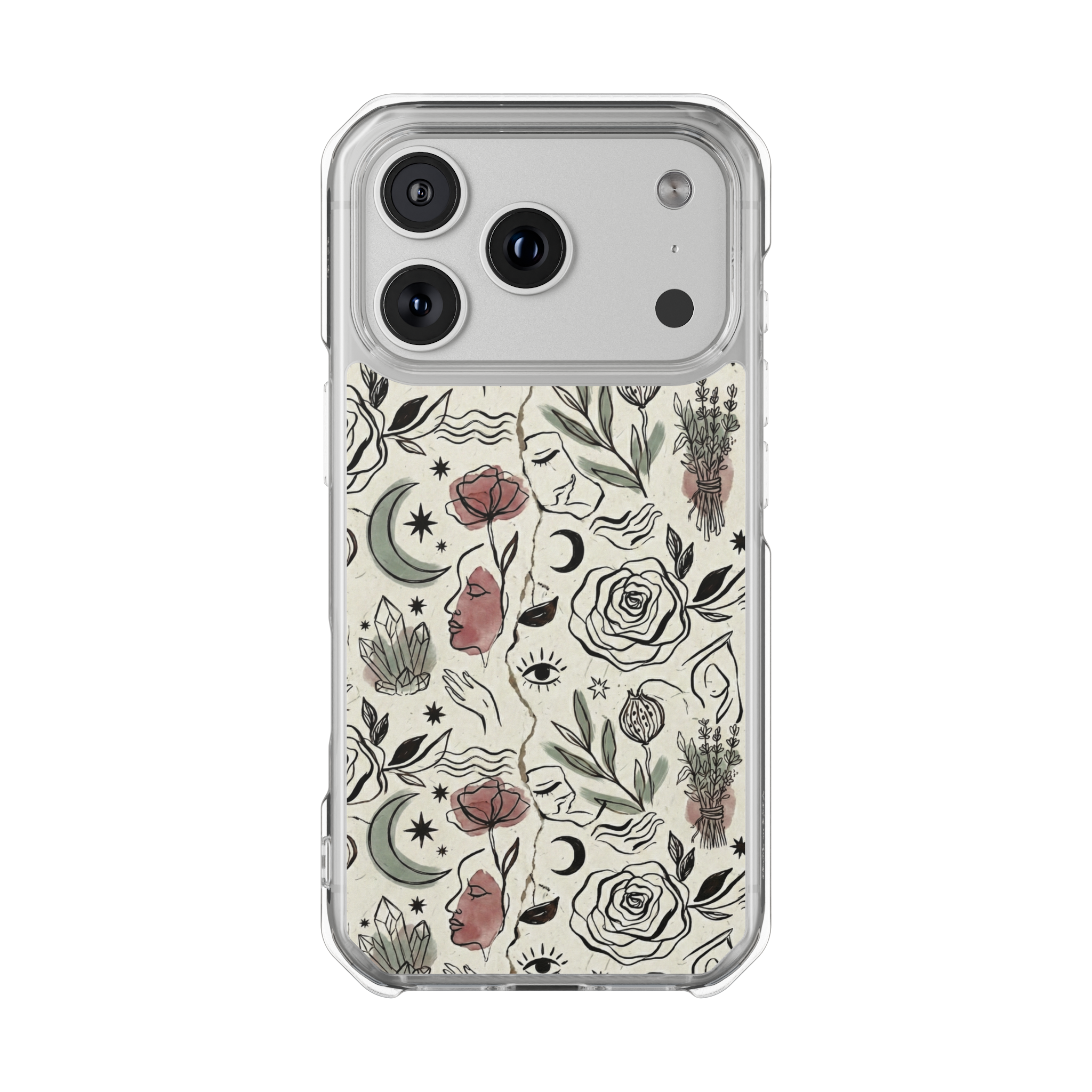 Moon and Flower Impact Case