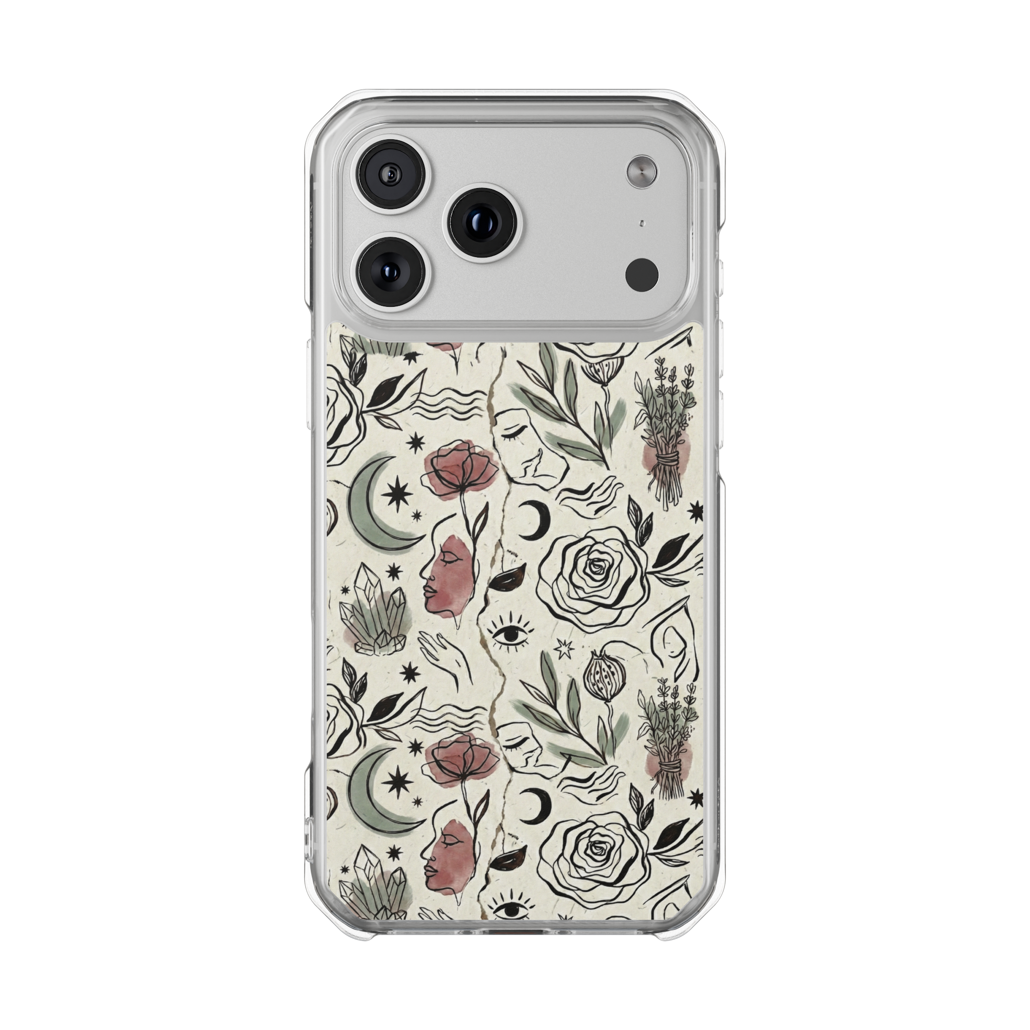 Moon and Flower Impact Case